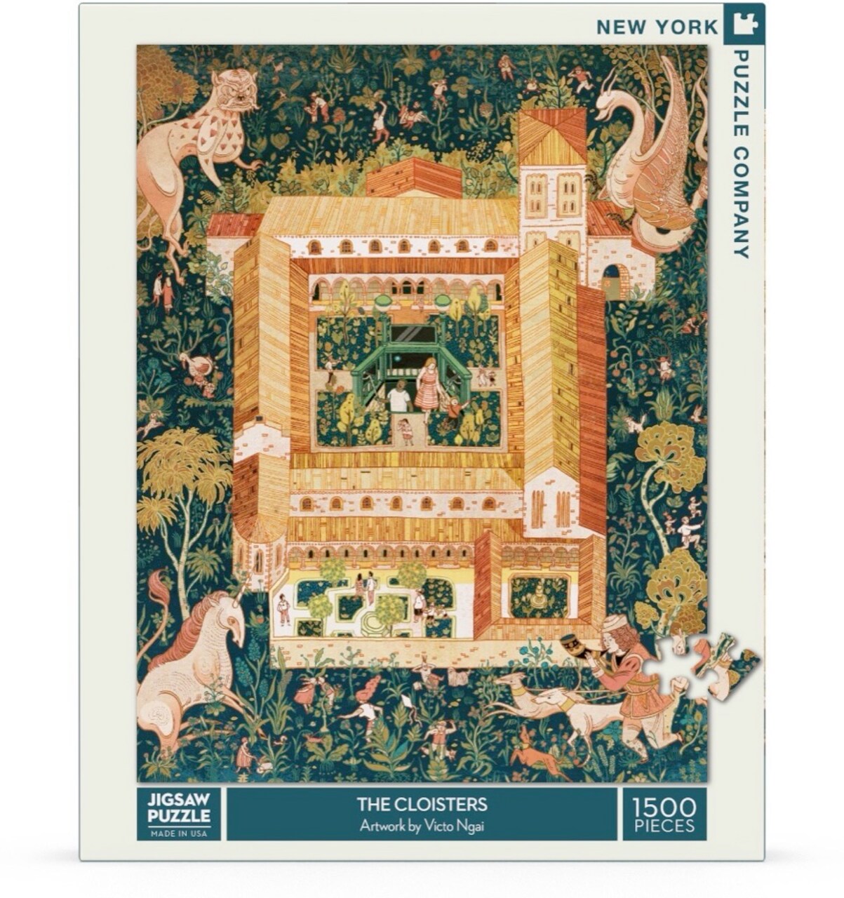 New York Puzzle Company The Cloisters 1500 Piece Piece Jigsaw Puzzle